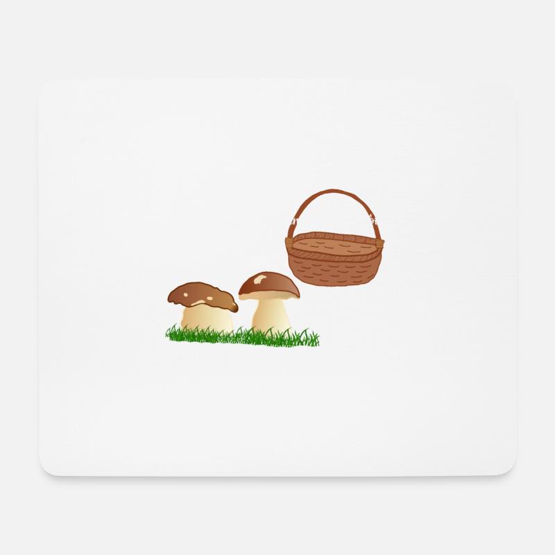 Pilz Pilze Pilzsammler Steinpilz suchen Geschenk - Mousepad (Querformat) - Weiß