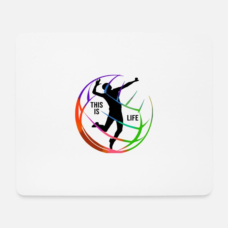 Volleyball - Mousepad (Querformat) - Weiß