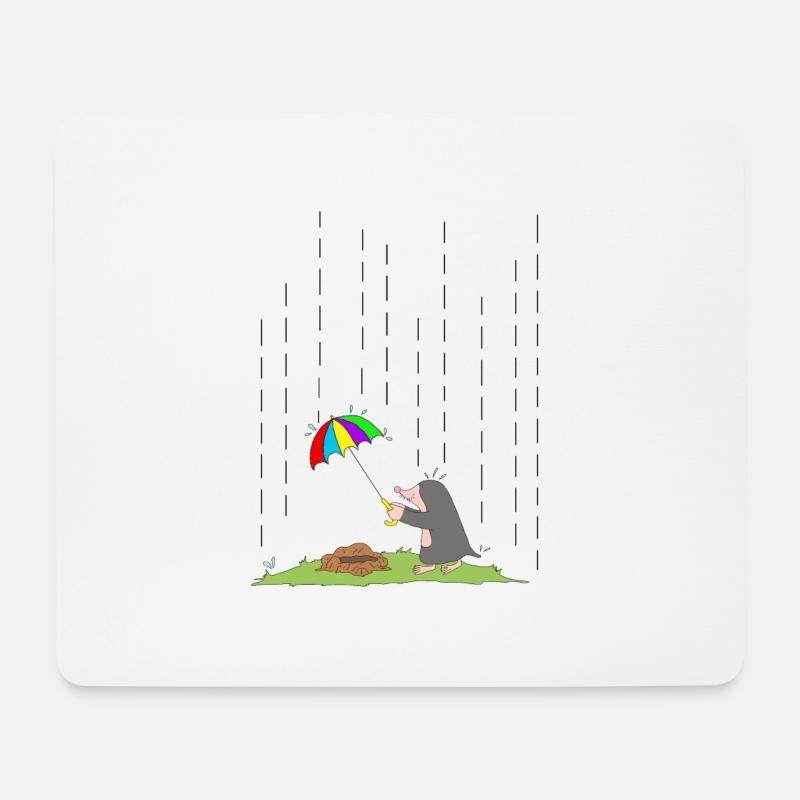 maulwurf - Mousepad (Querformat) - Weiß