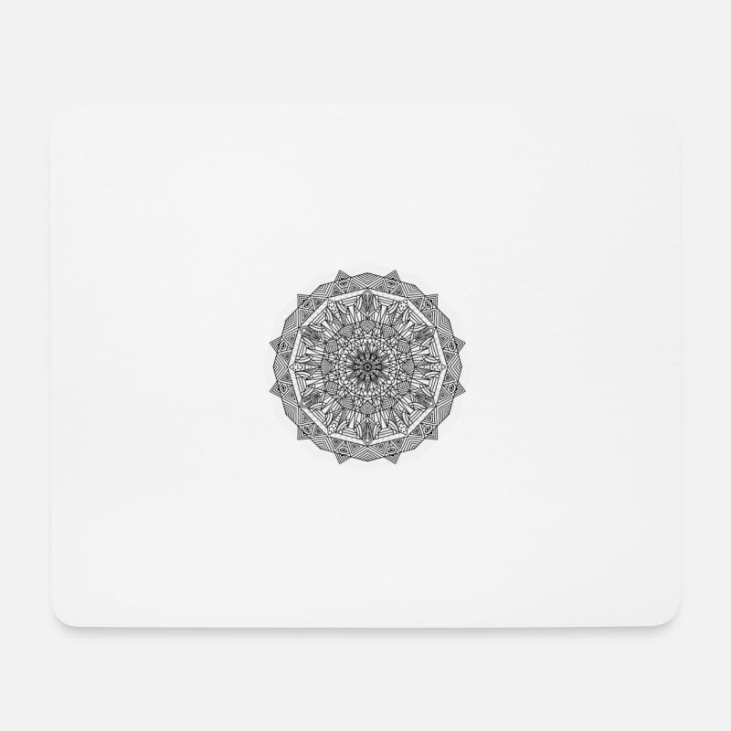 Mandala - Mousepad (Querformat) - Weiß