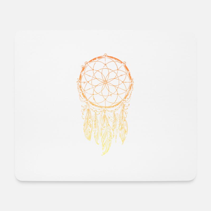 Traumfänger Indianer - Mousepad (Querformat) - Weiß