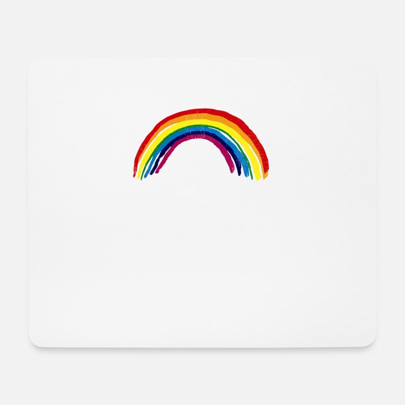 Love Rainbow - Regenbogen Liebe - Mousepad (Querformat) - Weiß
