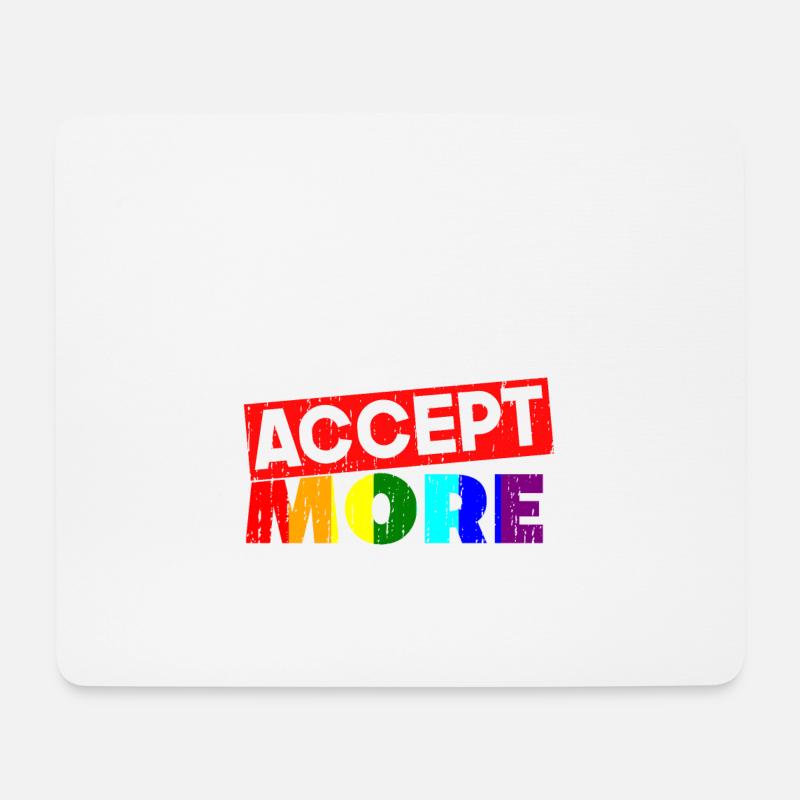 Judge Less Accept More - Mousepad (Querformat) - Weiß