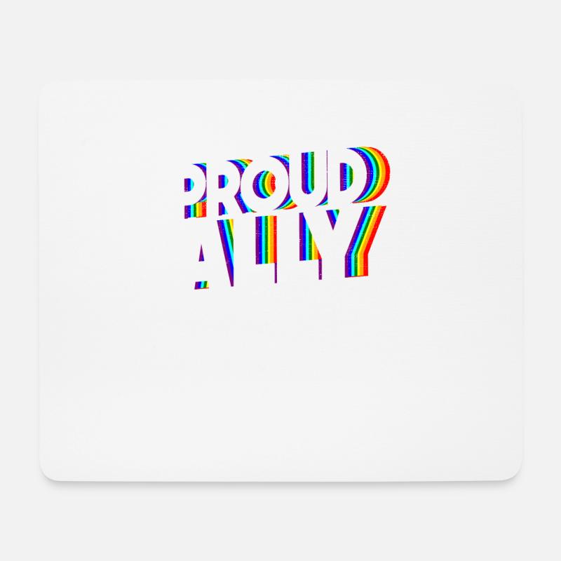 Proud Ally - Mouse Pad (horizontal) - white