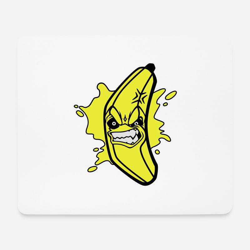 Angry banana - Mousepad (Querformat) - Weiß