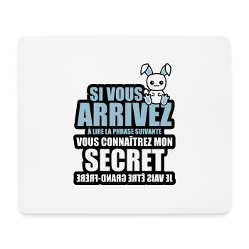 mon secret je vais être grand-frère - Tapis de souris (format paysage) - blanc - Devant