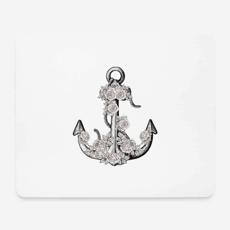 Anker - Mousepad (Querformat) - Weiß