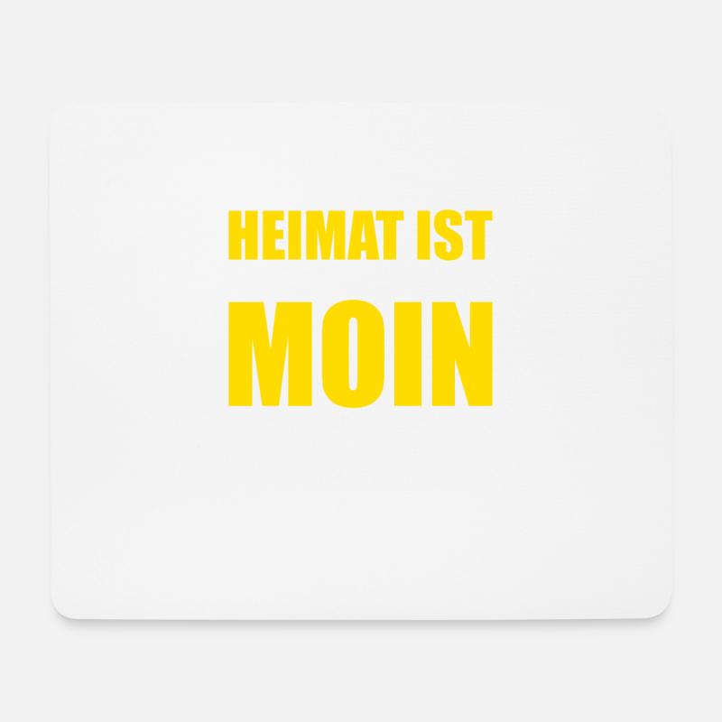 Moin Heimat Norddeutsch - Mousepad (Querformat) - Weiß
