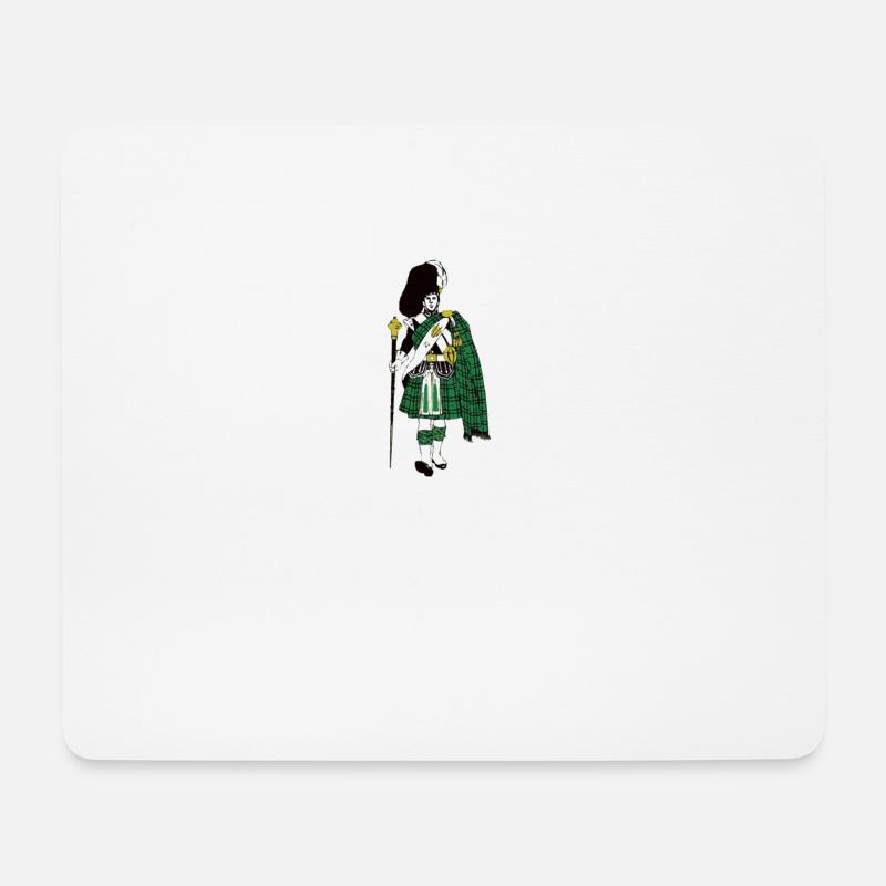 Tartan Heartbeat Schotte Kilt Dudelsack Geschenk - Mousepad (Querformat) - Weiß