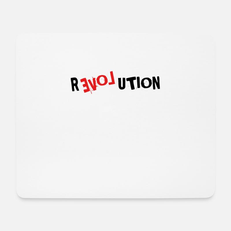 Love Revolution! - Mousepad (Querformat) - Weiß