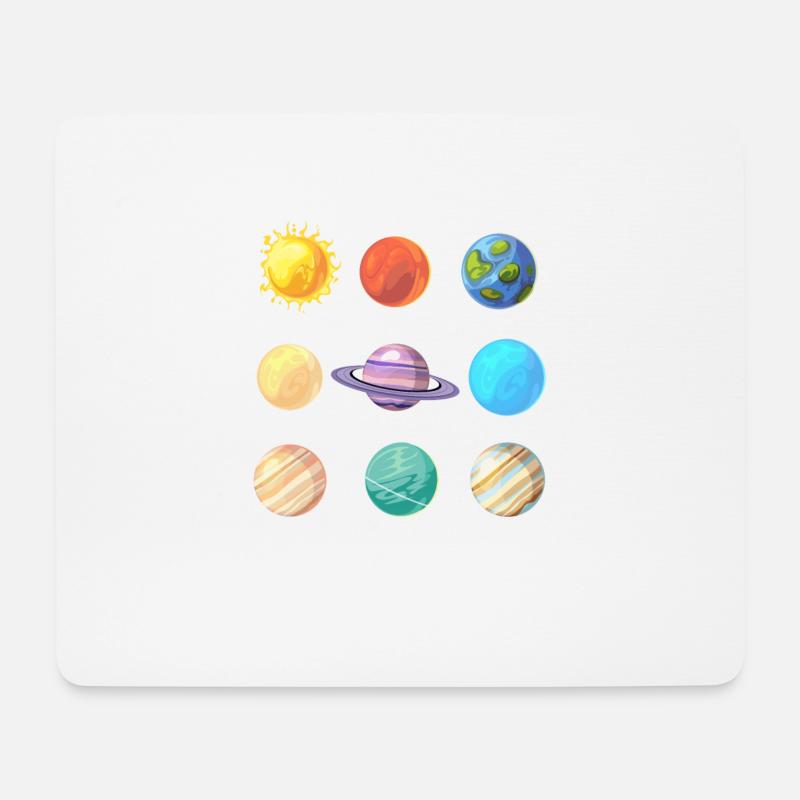 Planet galaxy solar system universe - Mouse Pad (horizontal) - white