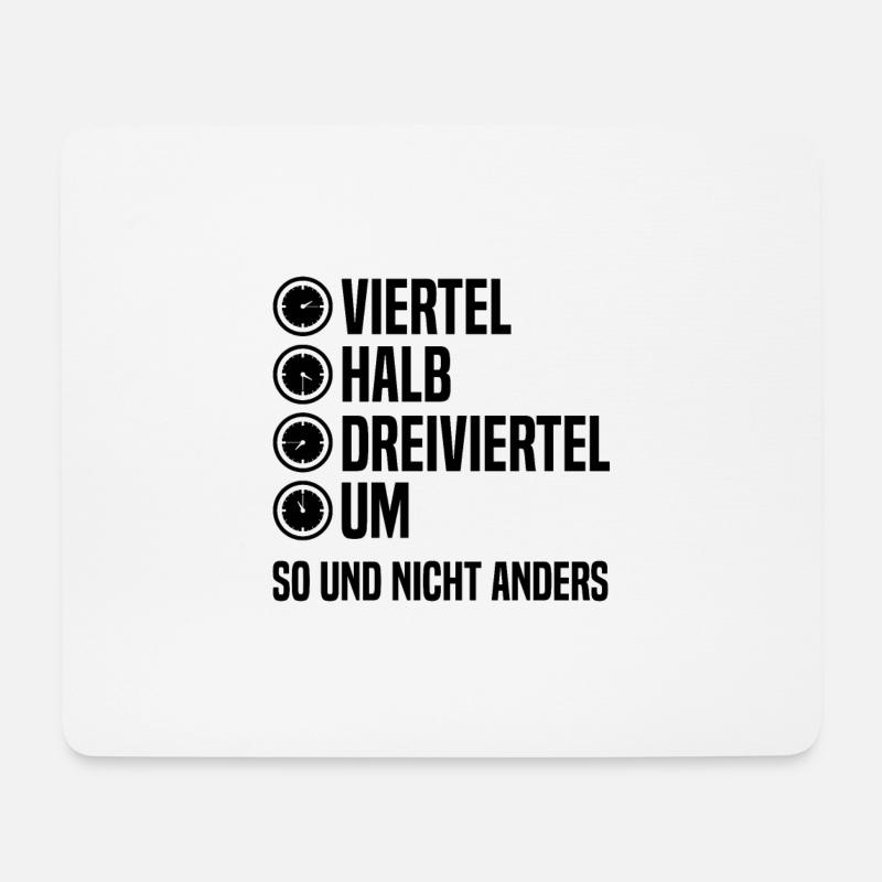 Ostdeutschland Uhrzeit Ossi DDR Ostblock - Mousepad (Querformat) - Weiß