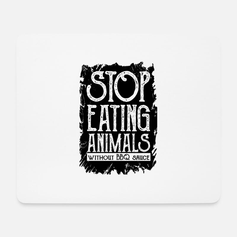Grillen - Mousepad (Querformat) - Weiß