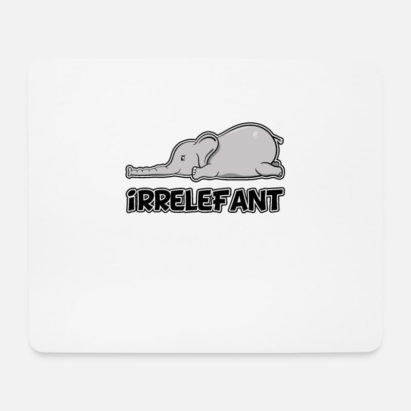 Elefant Wortwitz Lustig Geek Geschenk Kinder Witz - Mousepad (Querformat) - Weiß
