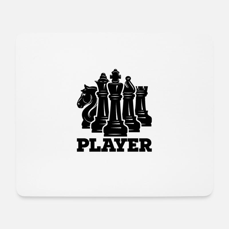 Schach Schachspieler Game König Player Dame Bauer - Mousepad (Querformat) - Weiß