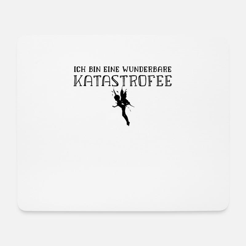 Ich bin eine KatastroFee Katastrophe Fee T-Shirt - Mousepad (Querformat) - Weiß