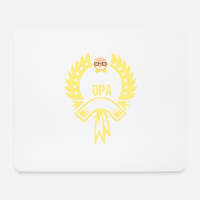Stolzer Opa - Mousepad (Querformat) - Weiß
