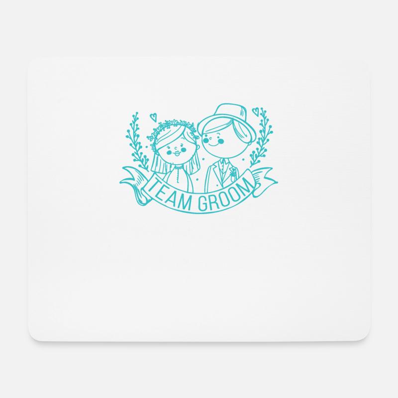 Team Bräutigam Hochzeit Junggesellenenabschied - Mousepad (Querformat) - Weiß