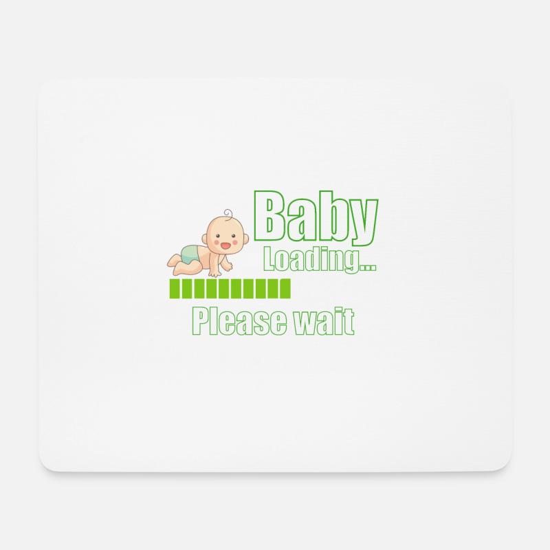 Baby Loading - Mousepad (Querformat) - Weiß