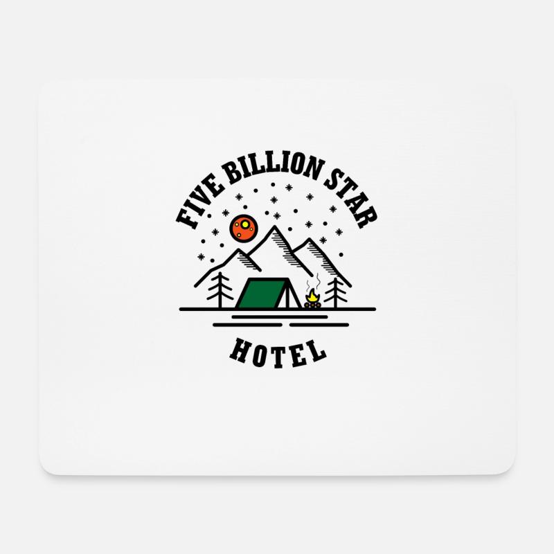 Camping Design Camping Hotel im Zelt-Design - Mousepad (Querformat) - Weiß
