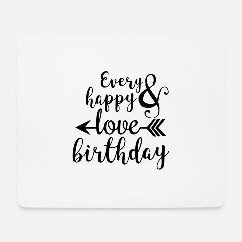 Love Birthday 01 - Mouse Pad (horizontal) - white