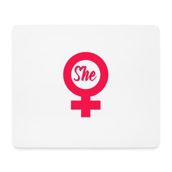 Femme Fist Fist Dites Cool Cadeau - Tapis de souris (format paysage) - blanc - Devant