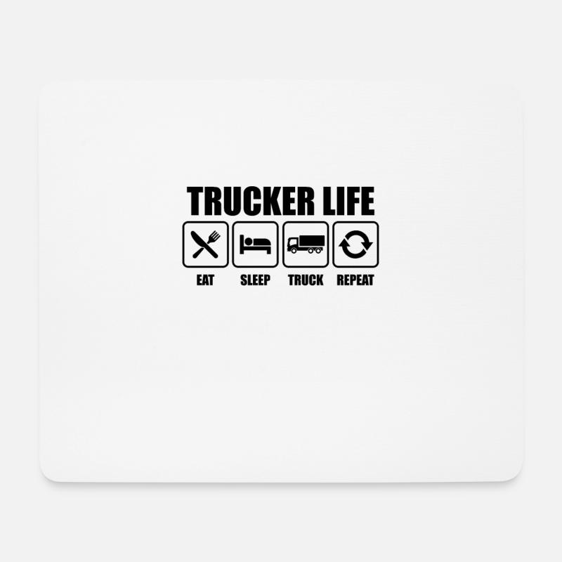 Trucker Fernfahrer - Mousepad (Querformat) - Weiß