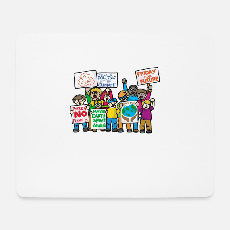 FRIDAY FOR FUTURE Umweltschutz Klimaschutz - Mousepad (Querformat) - Weiß