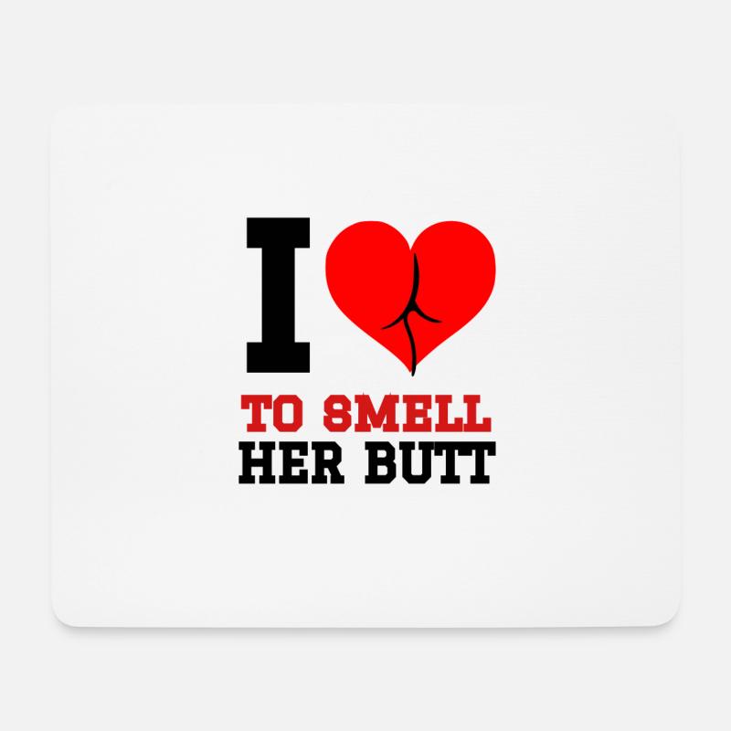 Funny Perverted Smell Butt Design For Buttman - Mouse Pad (horizontal) - white