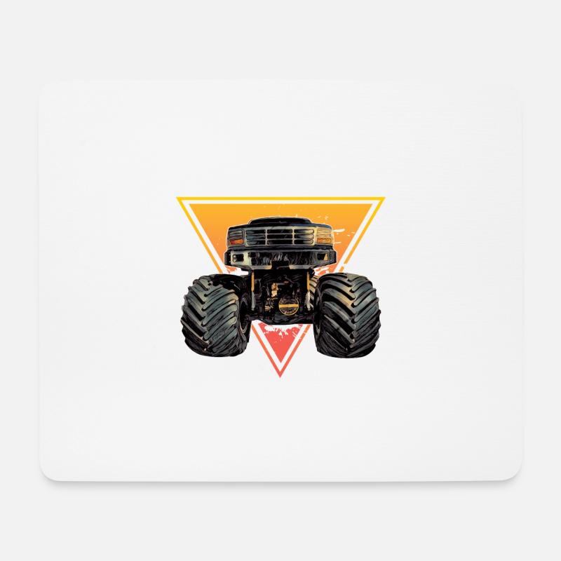 Monstertruck Motorsport - Mousepad (Querformat) - Weiß