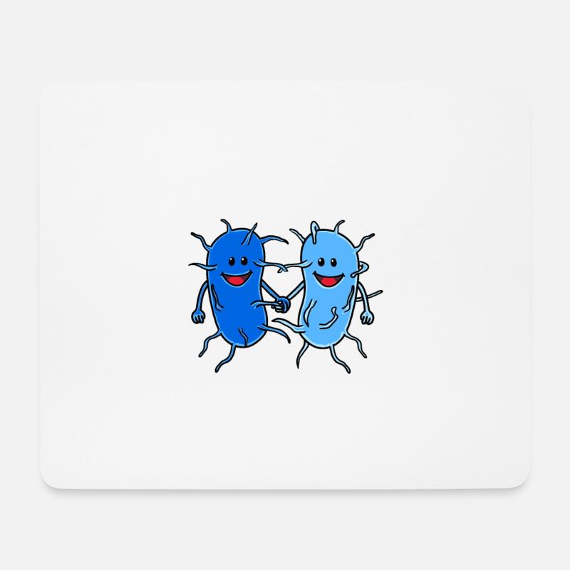 Bakterien Freundschaft Liebe Infektion krank - Mousepad (Querformat) - Weiß