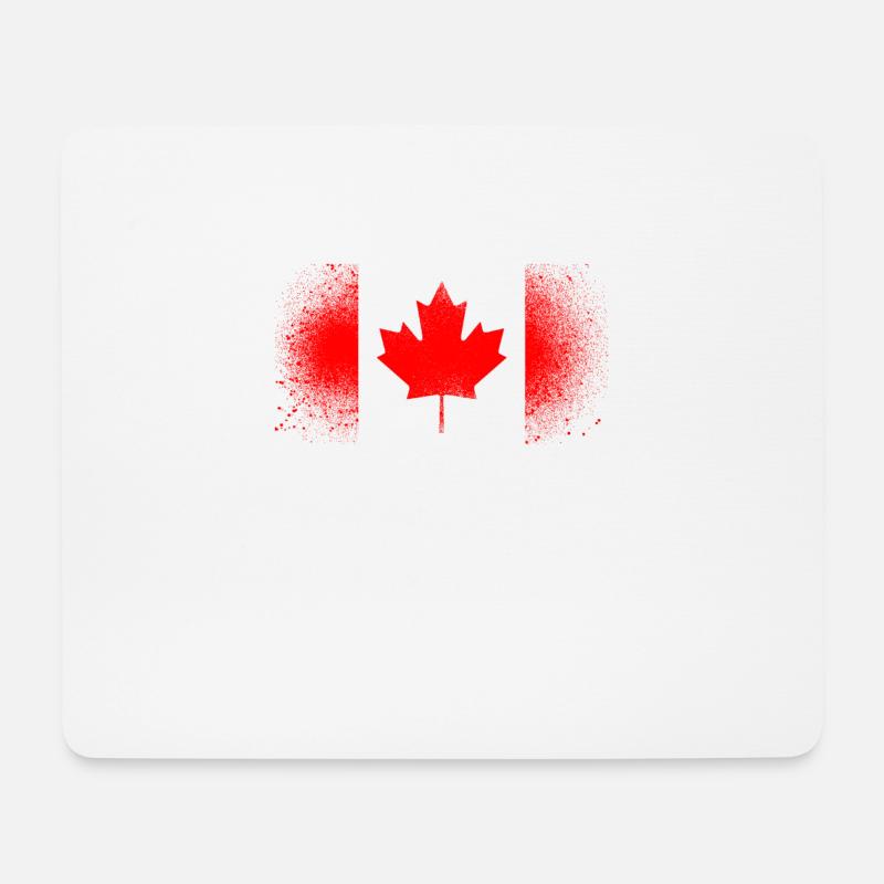 Canada Grunge Flag Canadian Quebec Gift - Mouse Pad (horizontal) - white