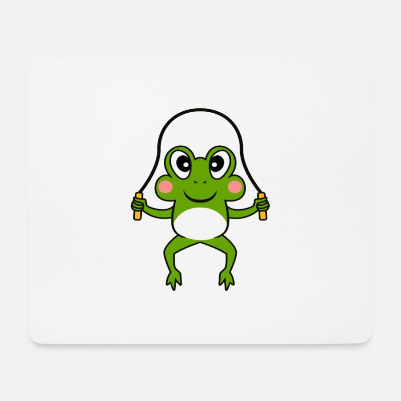LUSTIGER FROSCH KRÖTE SEILSPRINGEN LURCH GESCHENK - Mousepad (Querformat) - Weiß