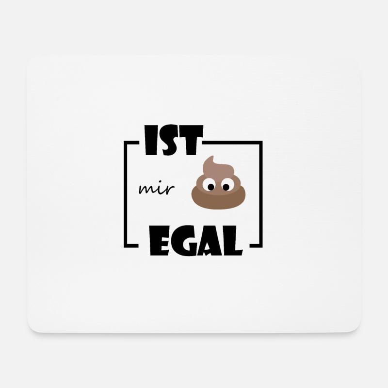 Ist mir egal - Mousepad (Querformat) - Weiß