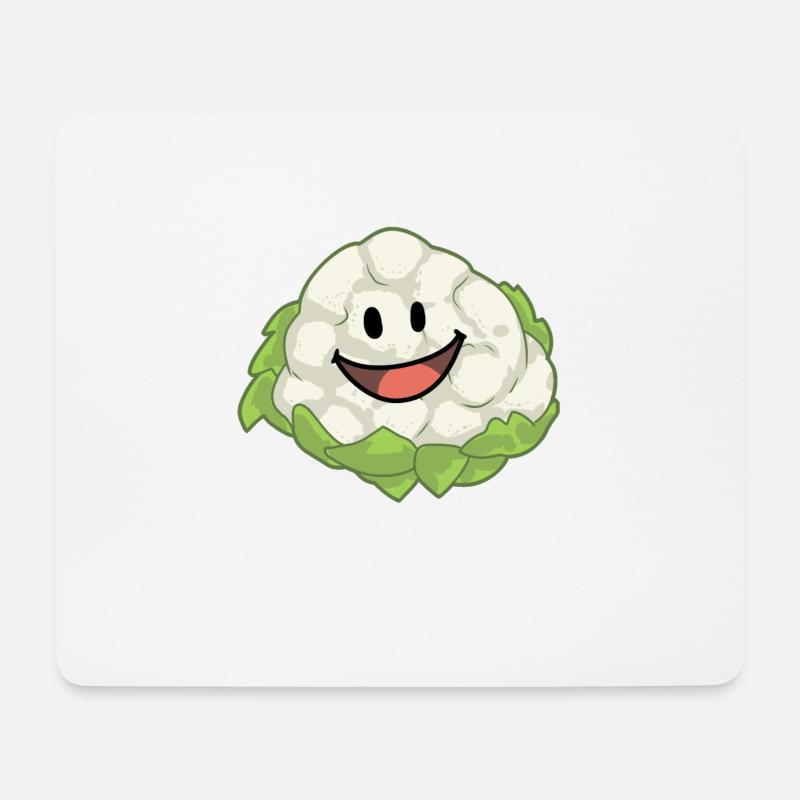 Blumenkohl Kohl Gemüse Veganer Gesund - Mousepad (Querformat) - Weiß