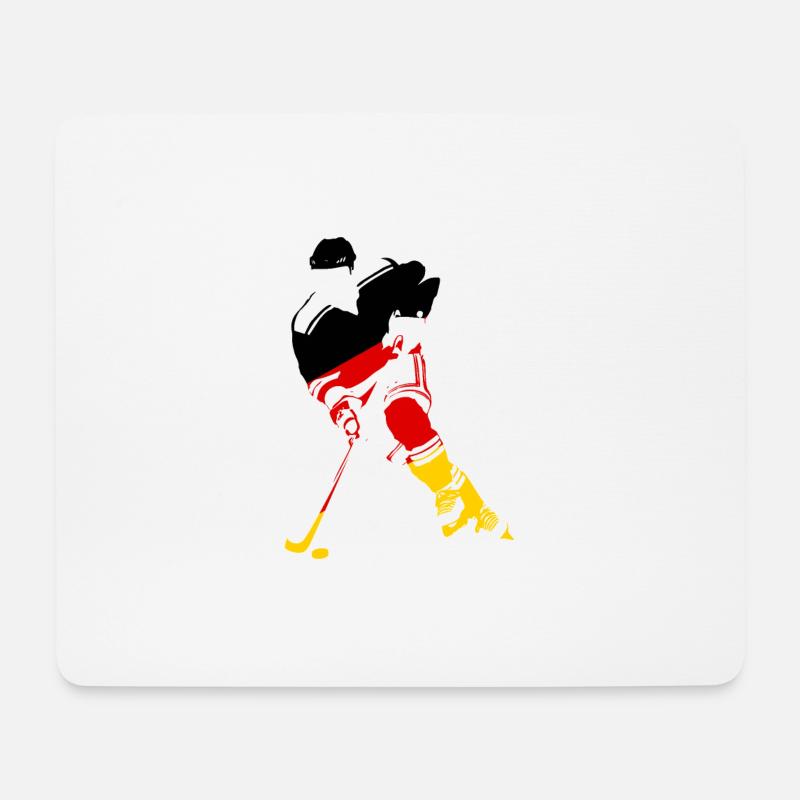Eishockey Spieler Deutschland Fanshirt Geschenk - Mousepad (Querformat) - Weiß
