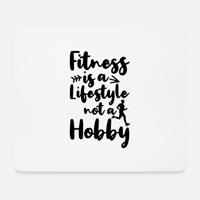 Fitness Sport - Mousepad (Querformat) - Weiß