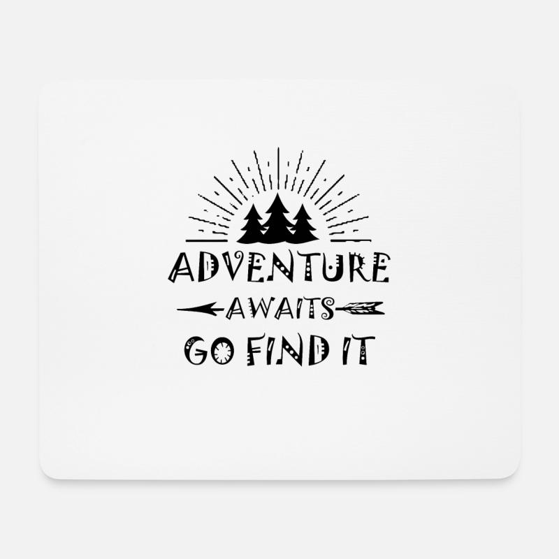Travel - Mousepad (Querformat) - Weiß