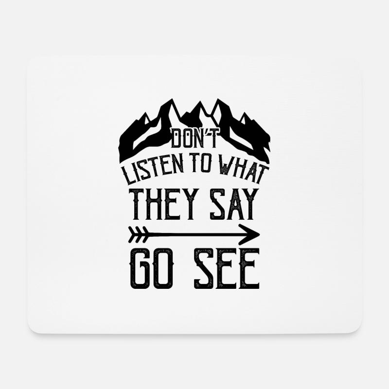 Travel - Mousepad (Querformat) - Weiß
