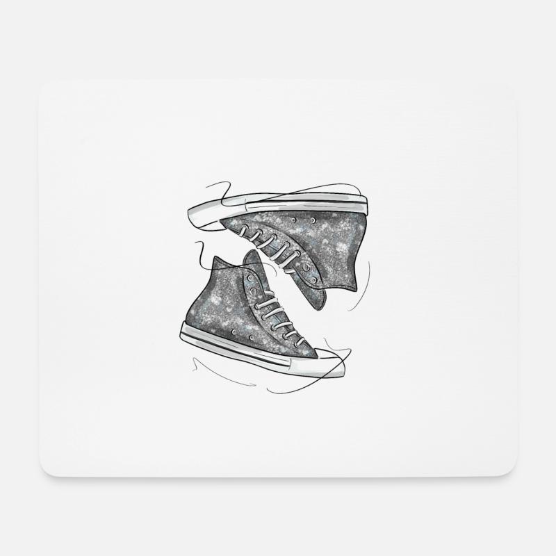 Chaussures à lacets élégantes - Tapis de souris (format paysage) - blanc