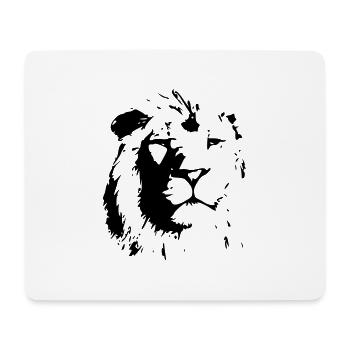 Löwe - Mousepad (Querformat) - Weiß - Vorne