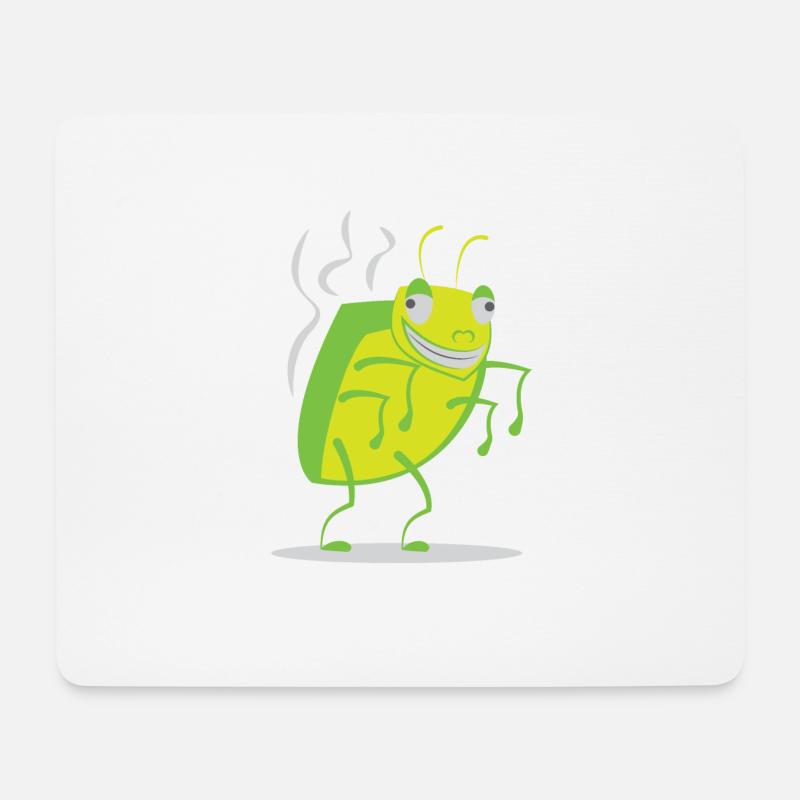 Stinkwanze Wanze dreckig waschen lustiges Insekt - Mousepad (Querformat) - Weiß