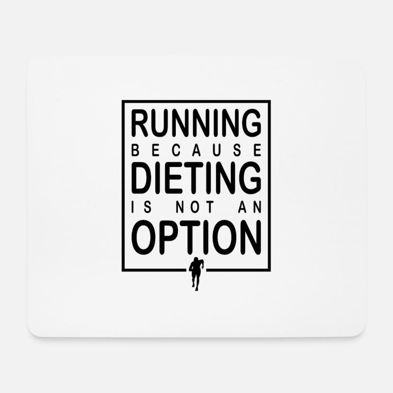 Running - Mousepad (Querformat) - Weiß