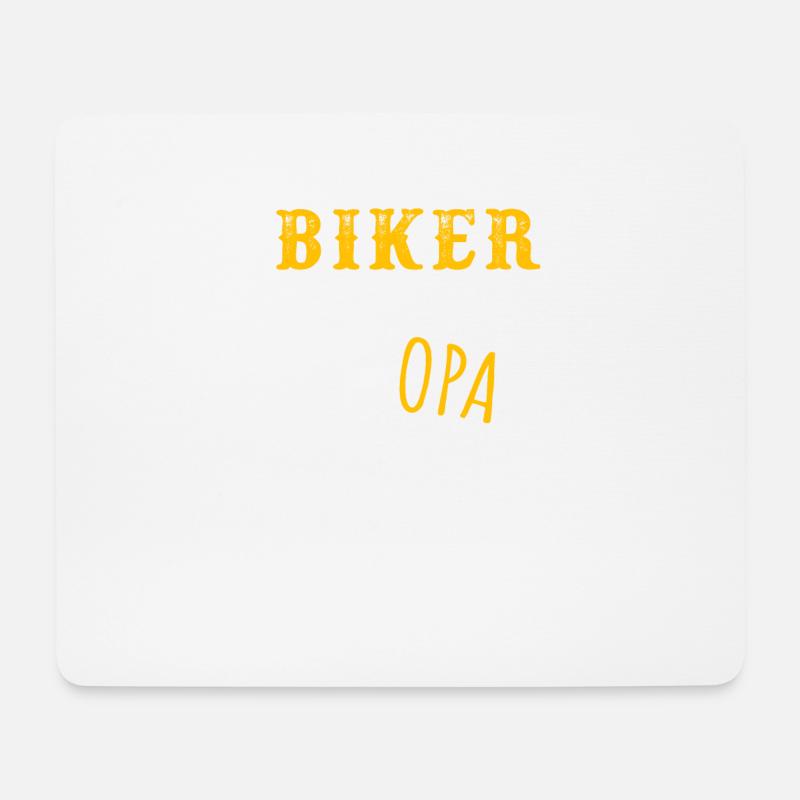 BIKER OPA Lustiger Motorrad Spruch Großvater Papa - Mousepad (Querformat) - Weiß