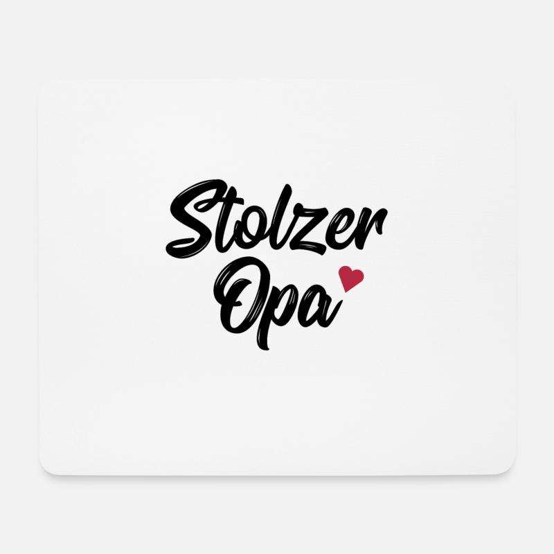 Stolzer Opa - Mousepad (Querformat) - Weiß