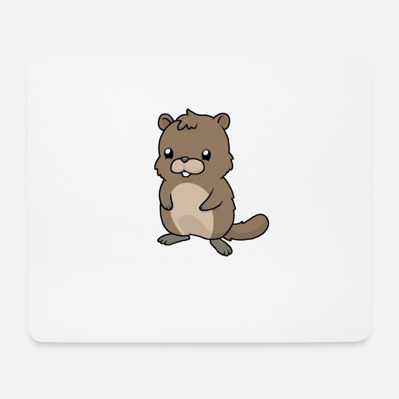 Kleines Murmeltier Marmot - Mousepad (Querformat) - Weiß