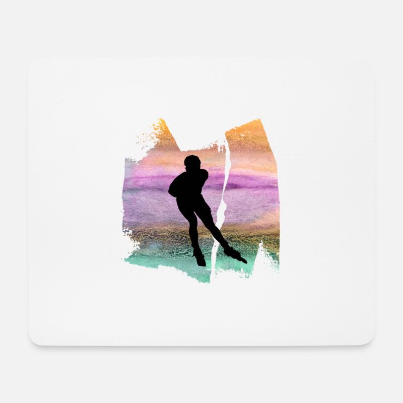 Inline-Skates Skate Skater T Shirt - Mousepad (Querformat) - Weiß