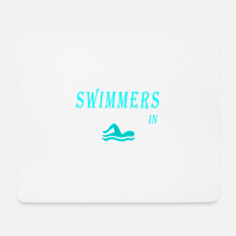 Swiming Legends werden im April geboren - Mousepad (Querformat) - Weiß