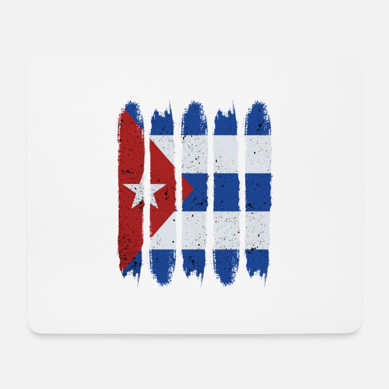 Cool Kuba Nationalflagge Modern Havanna Geschenk - Mousepad (Querformat) - Weiß