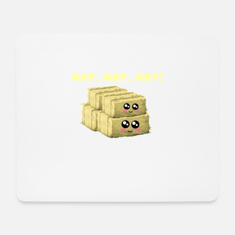 Heu Heu Heu Süße Heustunde - Mousepad (Querformat) - Weiß